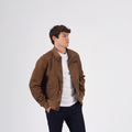 A-1 Suede Leather Jacket - Cognac