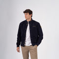 A-1 Suede Leather Jacket - Dark Blue