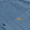 Regular Overdyed Linen Shirt - Aviation Blue