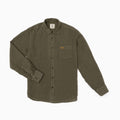 Regular Overdyed Linen Shirt - Military Green