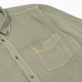 Camicia in Lino tintocapo - Verde Salvia