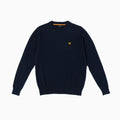 Cotton Knitted Crewneck - Dark Blue
