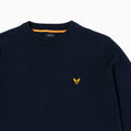 Cotton Knitted Crewneck - Dark Blue