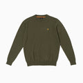 Cotton Knitted Crewneck - Military Green
