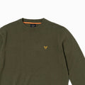 Cotton Knitted Crewneck - Military Green