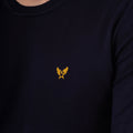 Wings Short Sleeves Knitted T-shirt - Dark Blue