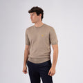 Wings Short Sleeves Knitted T-shirt - Khaki