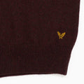 Half Zip Sweater Wool Blend - Bordeaux