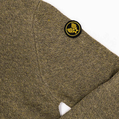 Half-Zip Wool Blend Sweater - Military Green