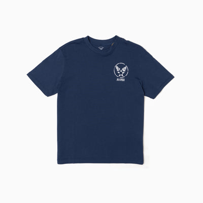 High Neck Printed T-Shirt - Ocean Blue
