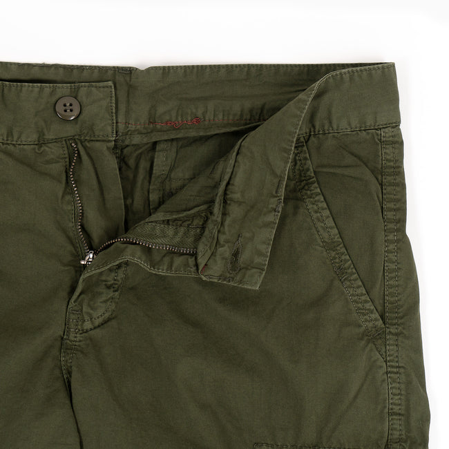 Vintage Gabardine Cargo Shorts - Military Green