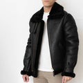 B3 Sheepskin Bomber Jacket - Black