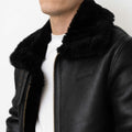 B3 Sheepskin Bomber Jacket - Black