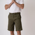 Light Comfort Gabardine Chinos Shorts - Military Green
