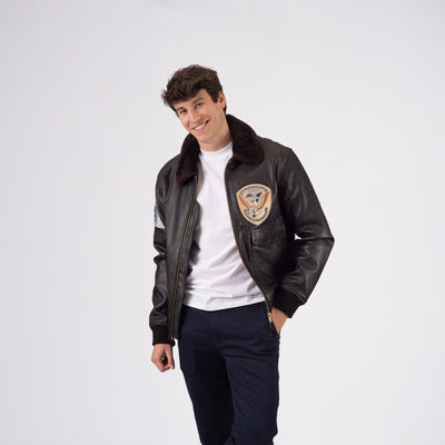 G1 Two Patches Leather Jacket