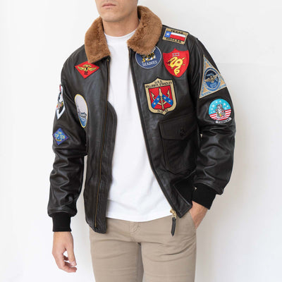 Maverick Leather Jacket - Brown