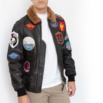 Maverick Leather Jacket - Brown