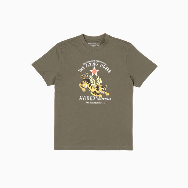 Cotton Printed T-shirt Tiger - Green